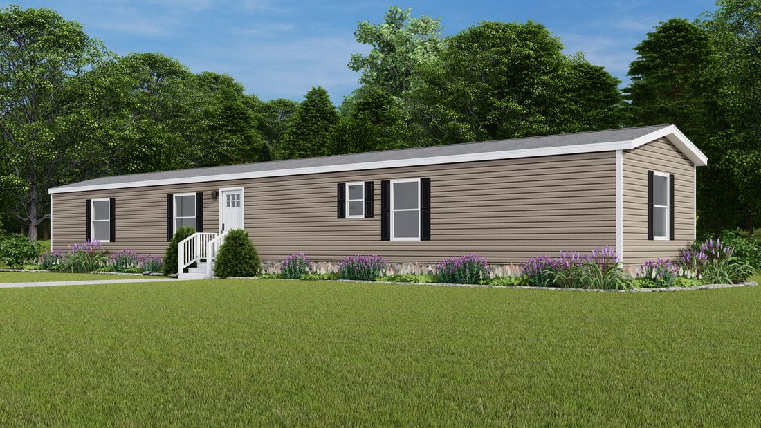 The VOYAGE Exterior. This Manufactured Mobile Home features 3 bedrooms and 2 baths.