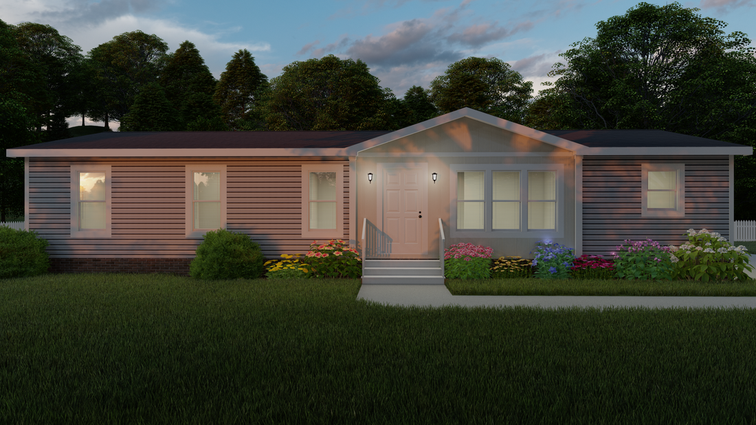 The ISLAND BREEZE Exterior. This Manufactured Mobile Home features 3 bedrooms and 2 baths.