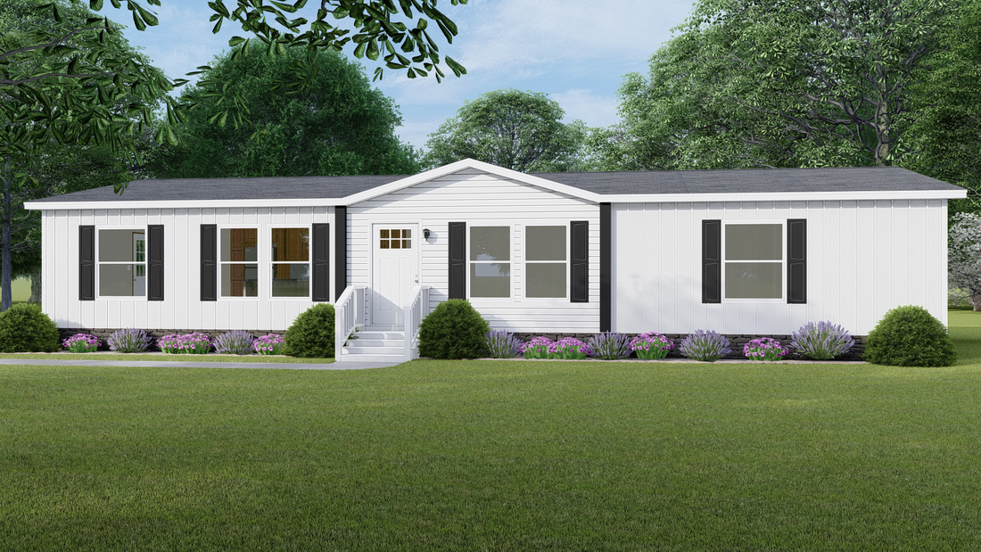 The SAFARI Exterior. This Manufactured Mobile Home features 3 bedrooms and 2 baths.